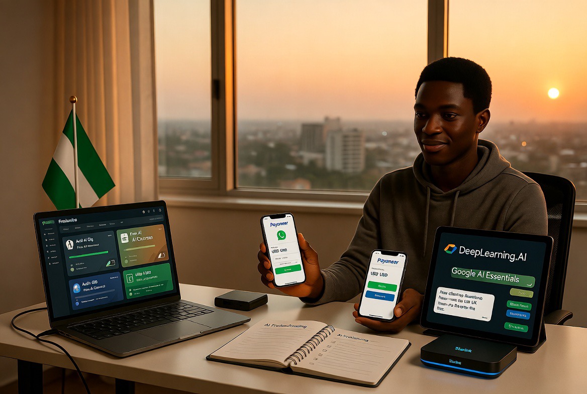 AI Freelancing in Nigeria 2026: Free Courses to Start Earning Dollars Without Coding
