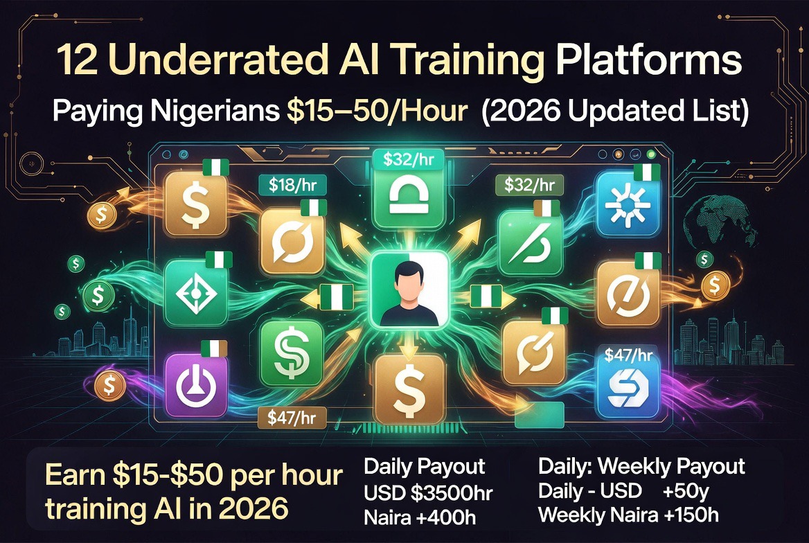12 Underrated AI Training Platforms Paying Nigerians $15–50/Hour (2026 Updated List)