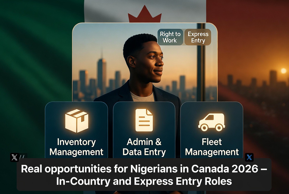 Canada Express Entry & In-Country Jobs for Nigerians: Inventory, Admin & Fleet Roles with Right-to-Work