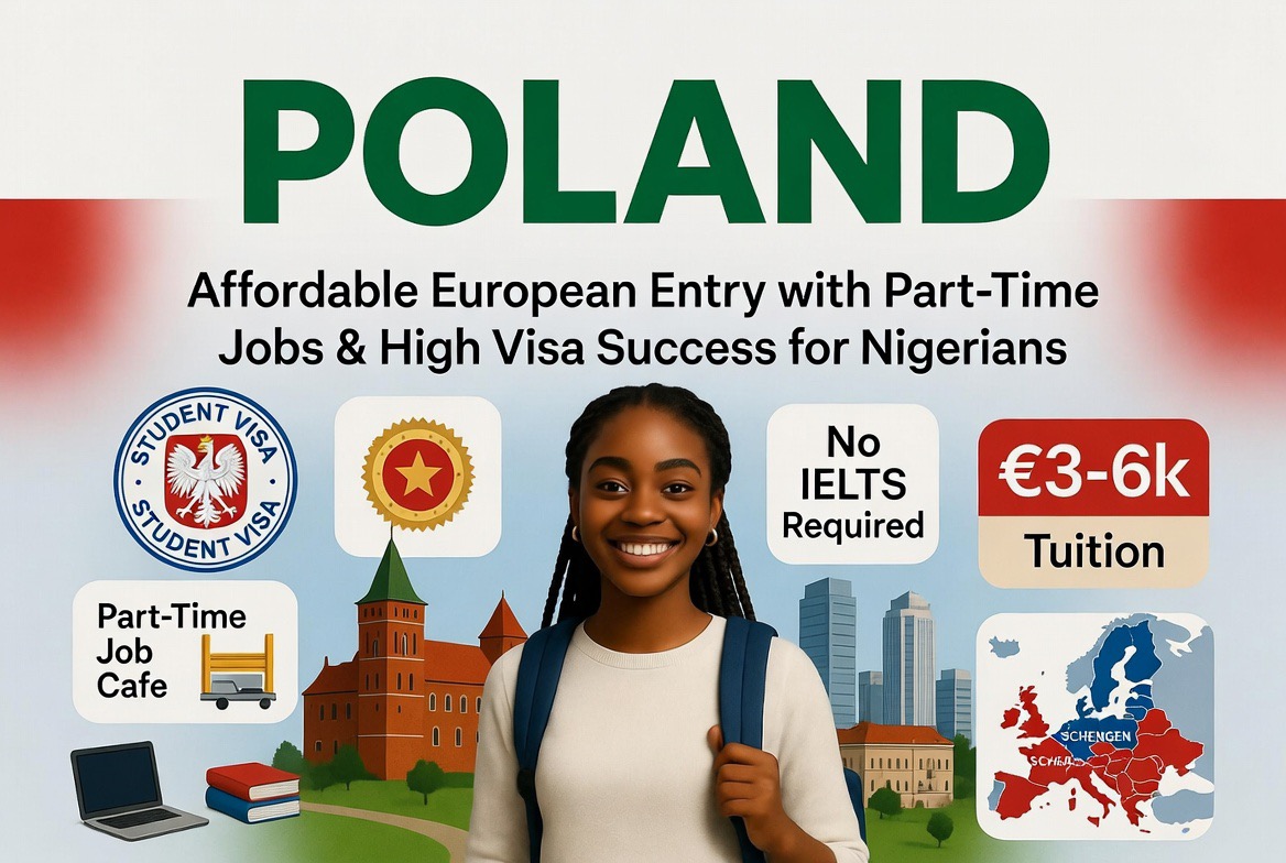 Poland: Affordable European Entry with Part-Time Jobs & High Visa Success for Nigerians