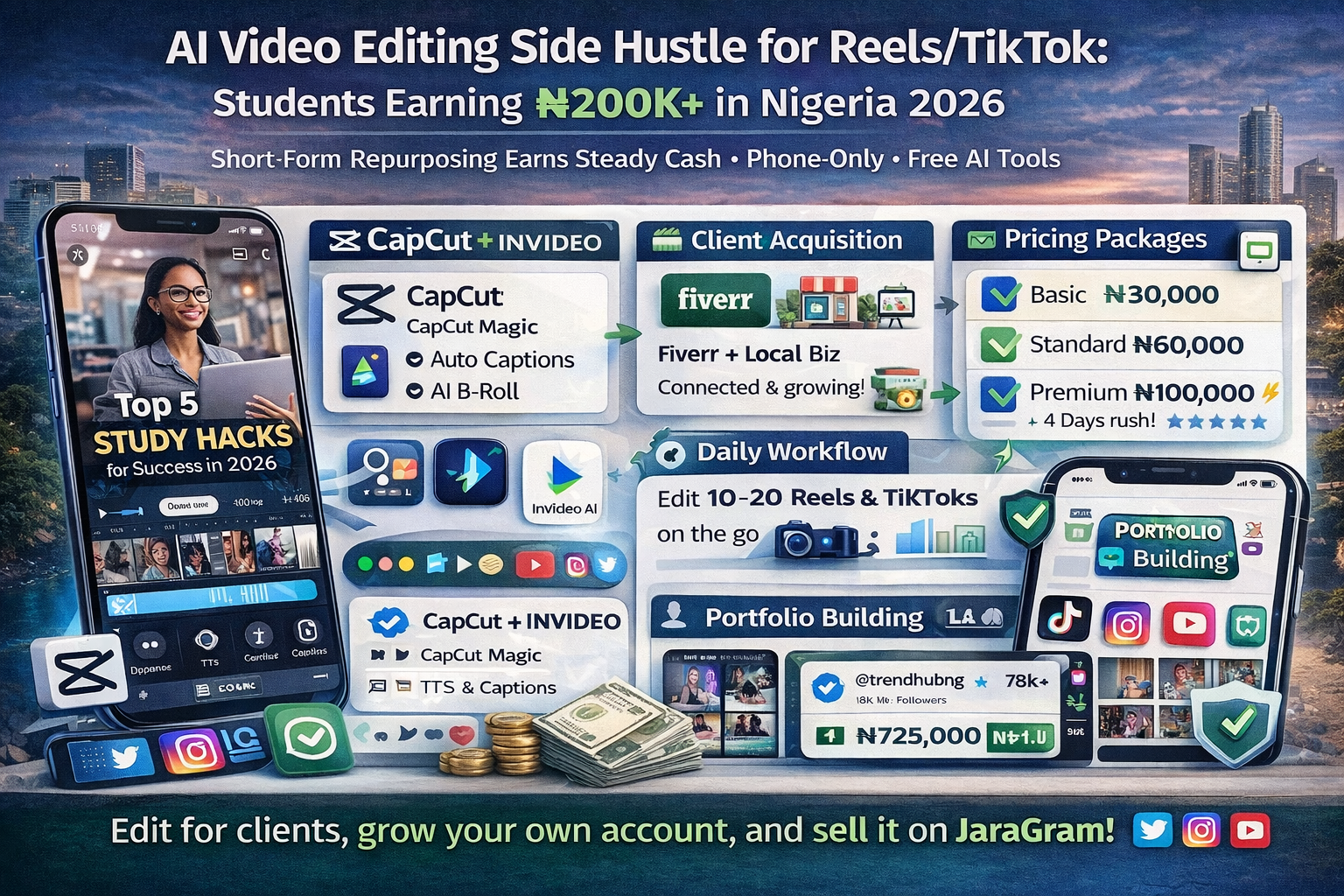 AI Video Editing Side Hustle for Reels/TikTok: Students Earning ₦200K+ in Nigeria 2026