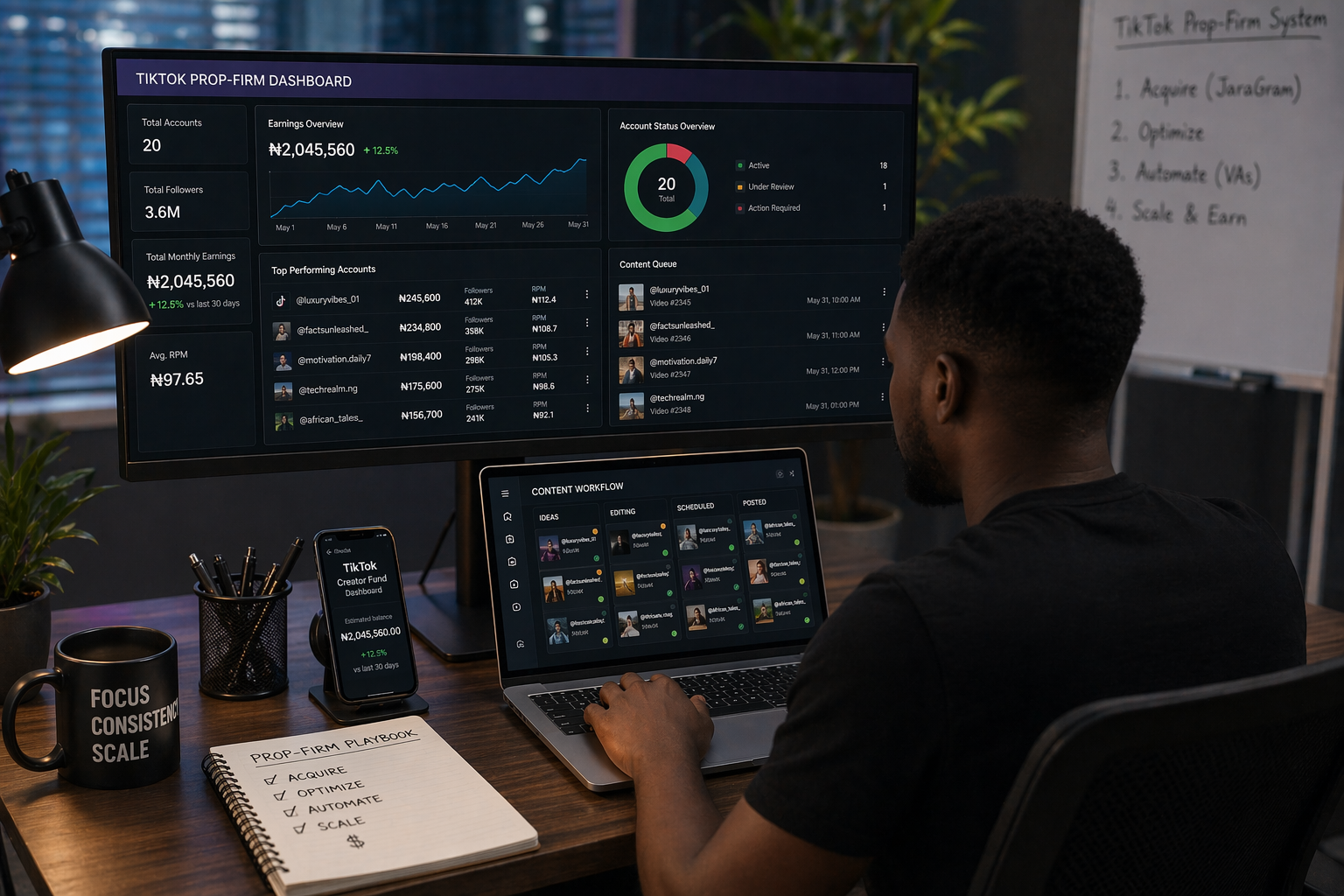 Managing a TikTok Prop-Firm: How to Scale to 20+ Monetized Accounts Using Virtual Assistants (2026 Guide)