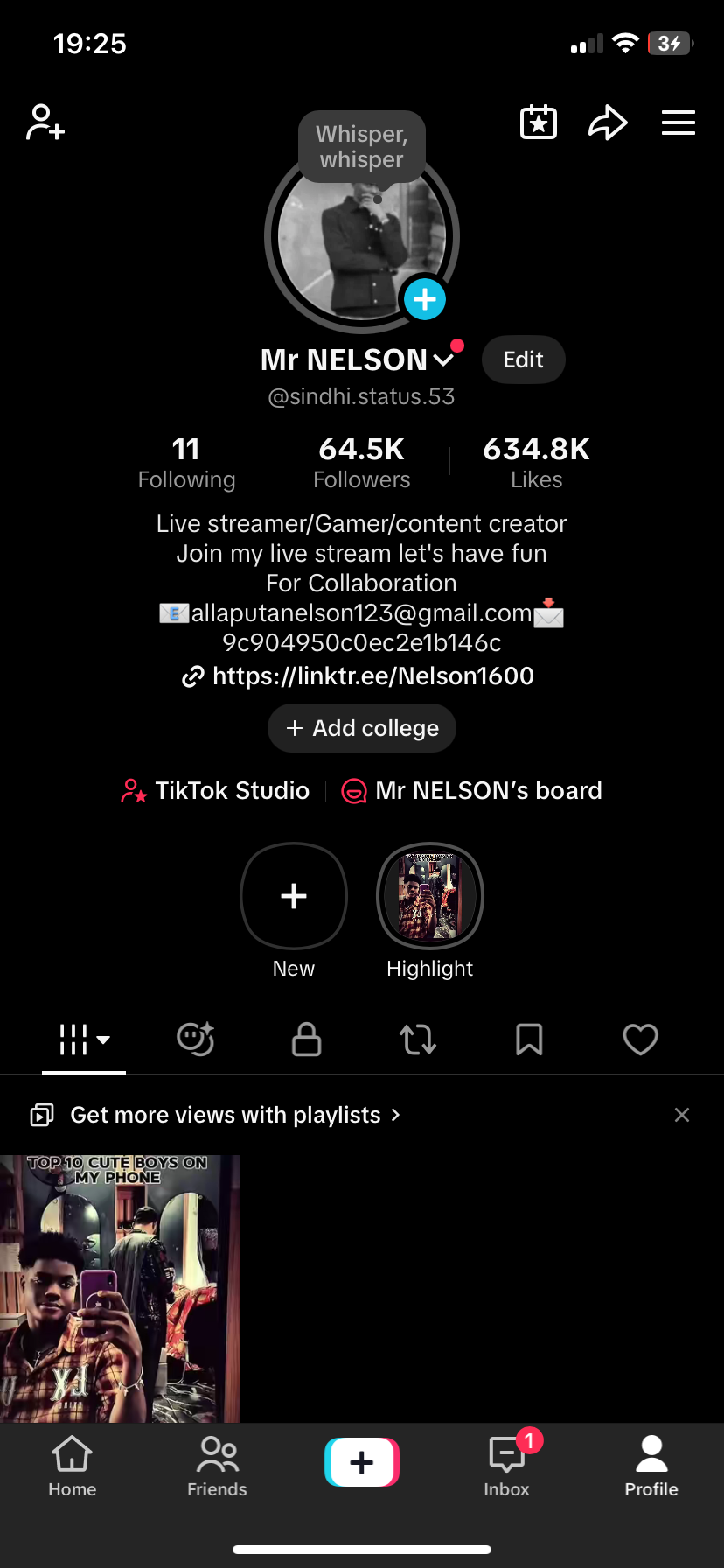 Social media account screenshot — @sindhi.status.53