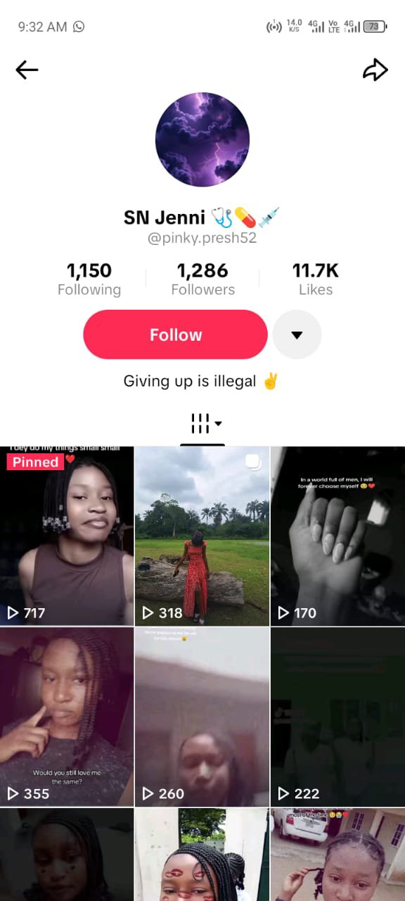 Social media account screenshot — @pinky.preshy52